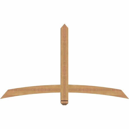 Ekena Millwork Bellingham Timber Gable Bracket, Western Red Cedar, 60"W x 35"H x 3 1/2"D x 3 1/2"F, 14/12 Pitch GBW060X35X0404BEL00SWR